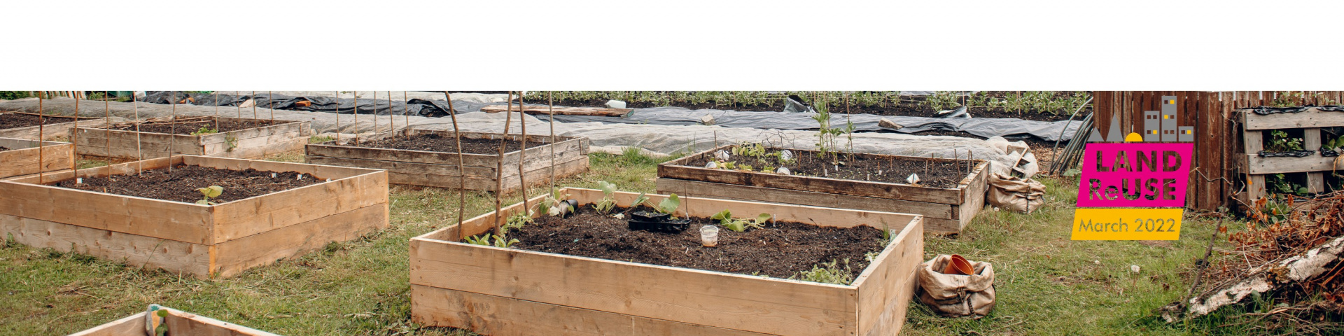 Land Reuse Month March 2022 on raised beds at South Seeds and Locavore plots, Glasgow. Credit: Ryan Johnston.