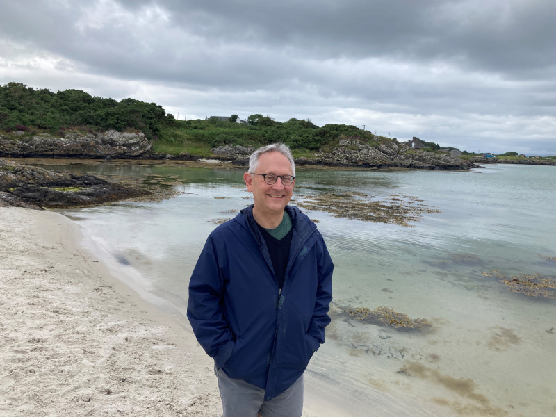 John A. Lovett on a visit to the island of Gigha
