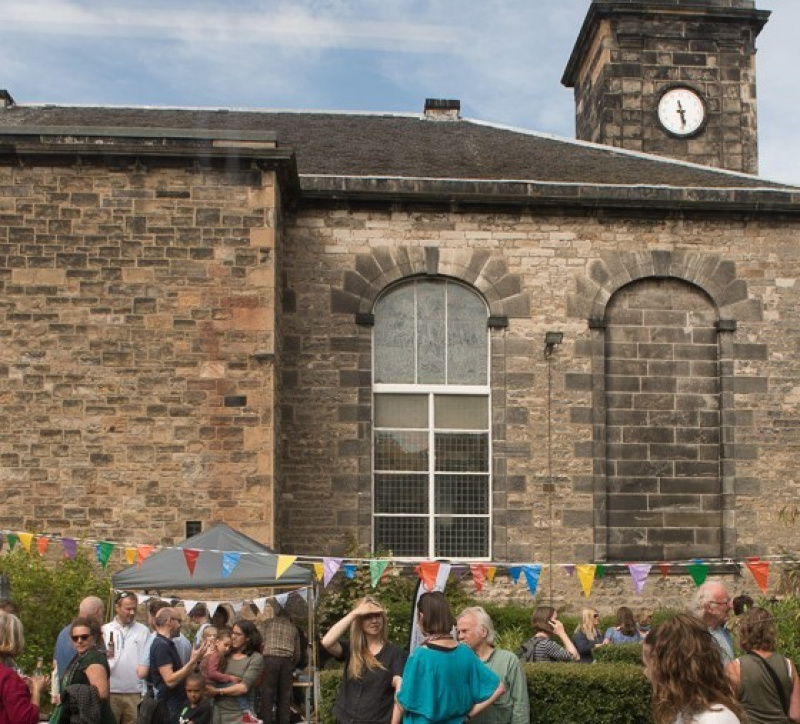 Community celebrating the purchase of the Portobello Old Parish Church buildings, Edinburgh