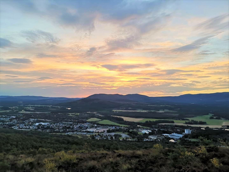A view of Aviemore from Craigellachie Nature Reserve.