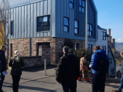 Participants at the TCL Roadshow during a walking tour to see examples of Town Centre Living in Inverness.